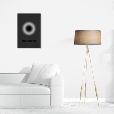 Wynwood Studio Canvas Spiritual and Religious Aura Scorpio Gray and Dark Gray Modern & Contemporary Wall Art Canvas Print