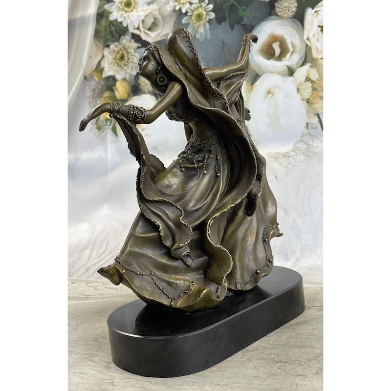 Gemini Twin Dancer Girls Bronze Statue Sculpture Figure Vitaleh Original 11 Inches X 10 Inches