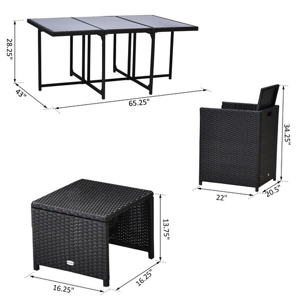 13 piece rattan cube garden furniture