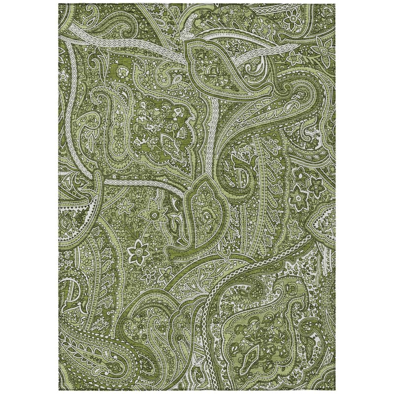 HomeRoots Paisley Traditional Rectangle Outdoor Rug