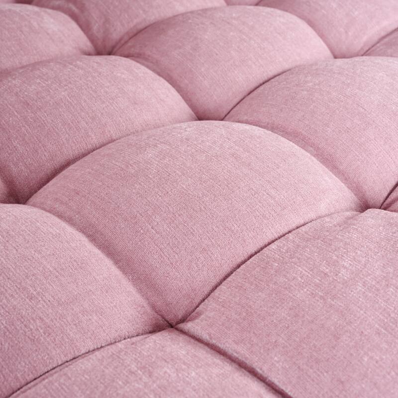 Christopher Knight Home - Modern Upholstered Chenille Fabric Sofa Bed with Tufted Seat and Detachable Pillows