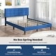 preview thumbnail 11 of 18, Costway Queen Upholstered Platform Bed Mattress Foundation Button