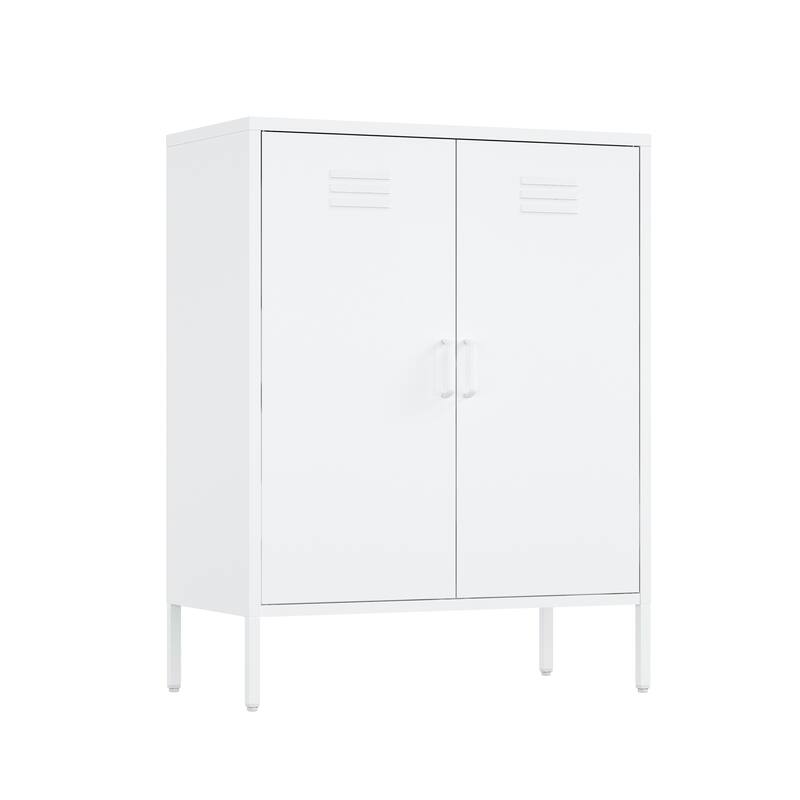 Manhattan Comfort Naomi 2-Piece Metal Storage Cabinets