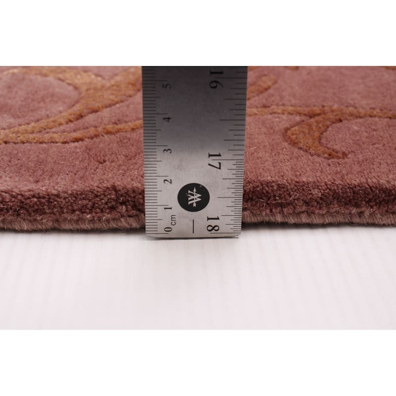 ECARPETGALLERY Hand-knotted Opulence Blush Silk, Wool Rug - 4'0 x 6'1