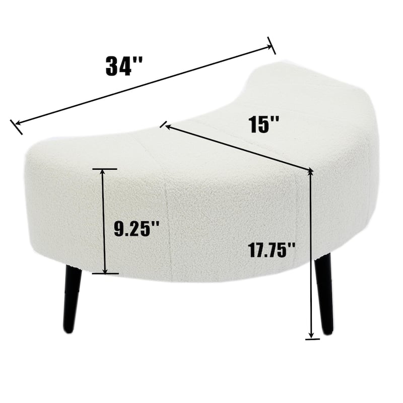 42" Modern Velvet Fabric Accent Chair with Ottoman Set