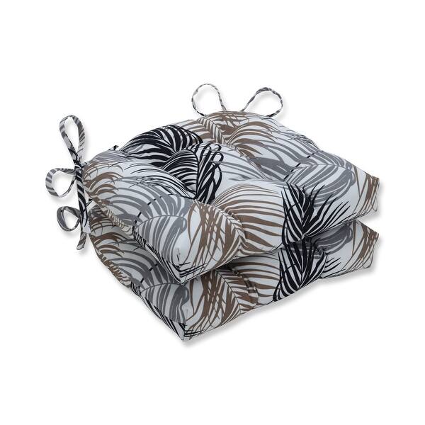 Pillow Perfect Outdoor Setra Stone Deluxe Tufted Chairpad (Set of