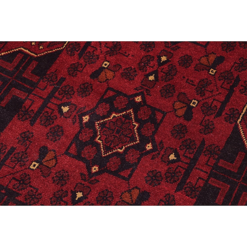Tribal Biljik Khal Mohammadi Allyson Red/Blue Rug - 2'7'' x 4'0''