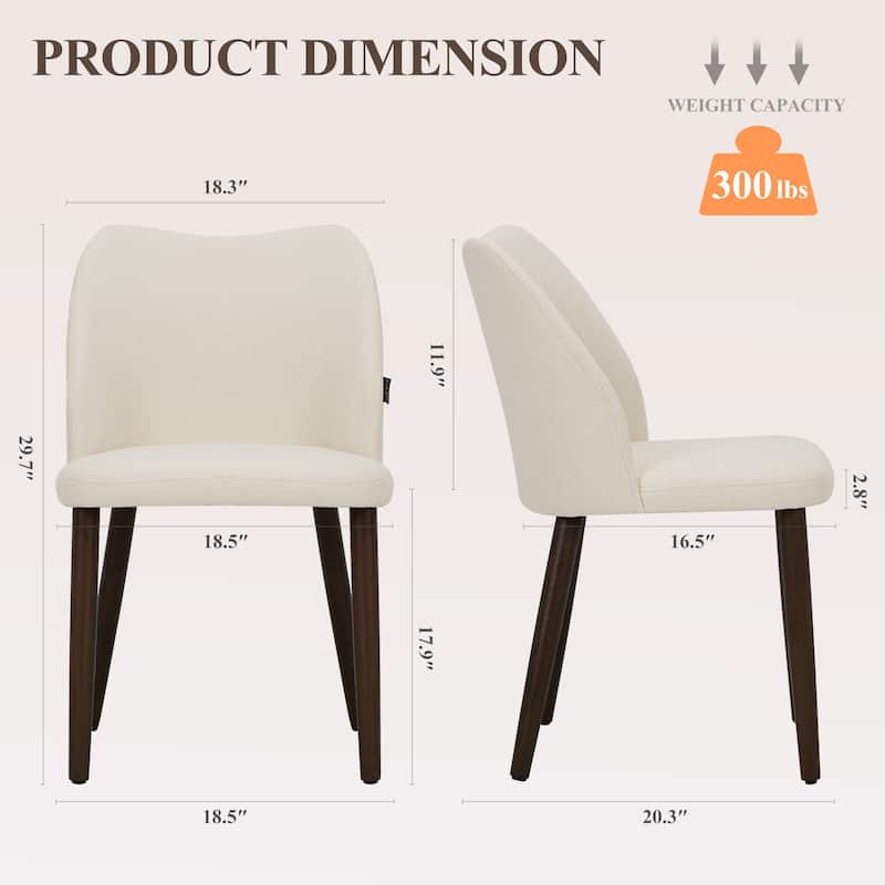Modern Dining Chairs Upholstered Kitchen Chairs (set of 2)