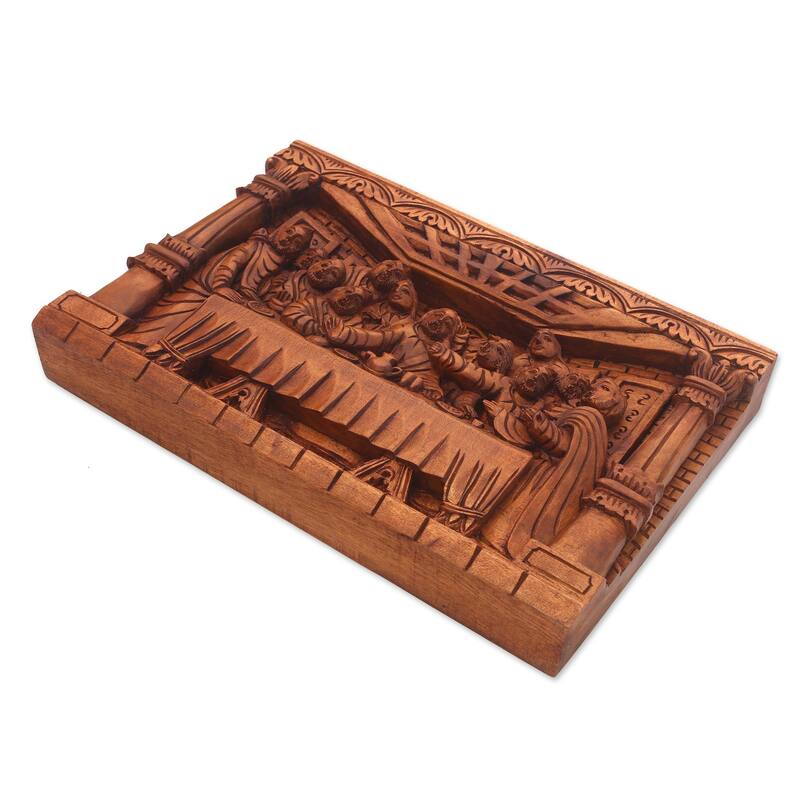 Novica Handmade Last Dinner Wood Relief Panel