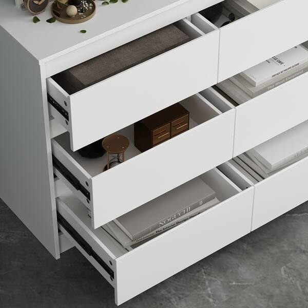 63"W 9 Drawer Dresser Accent Dresser for Living Room Bedroom Chest