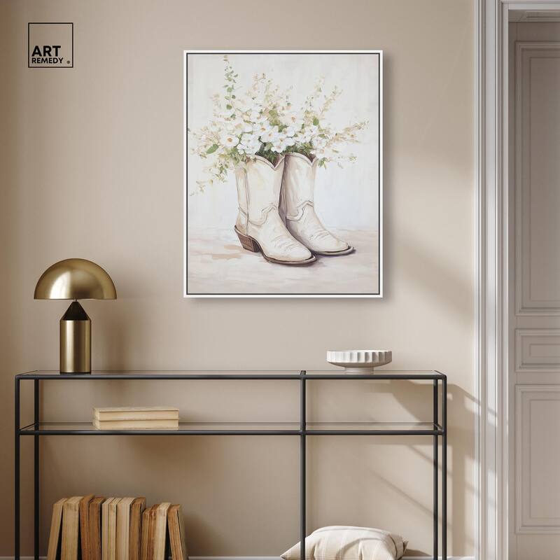 Prairie Bloom Boots Canvas by Art Remedy