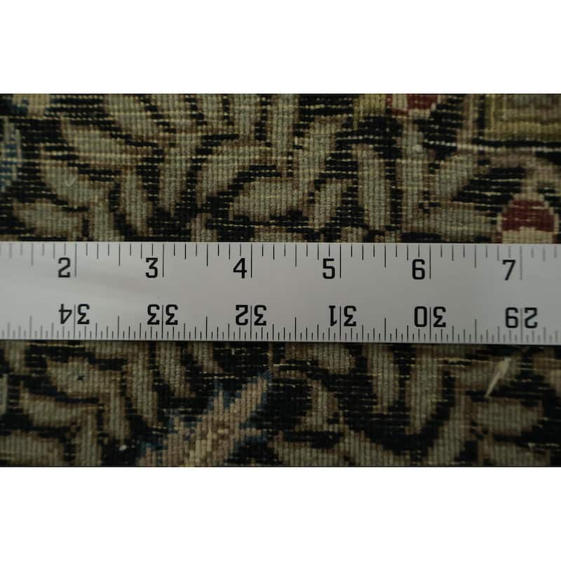 Hand Knotted Oriental 100% Wool Carpet Traditional Floral Beige & Ivories Tabriz Area Rug - 8' 5'' X 8' 1''