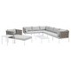 preview thumbnail 12 of 19, Harmony 10-Piece Sunbrella® Basket Weave Outdoor Patio Aluminum Sectional Sofa Set Gray