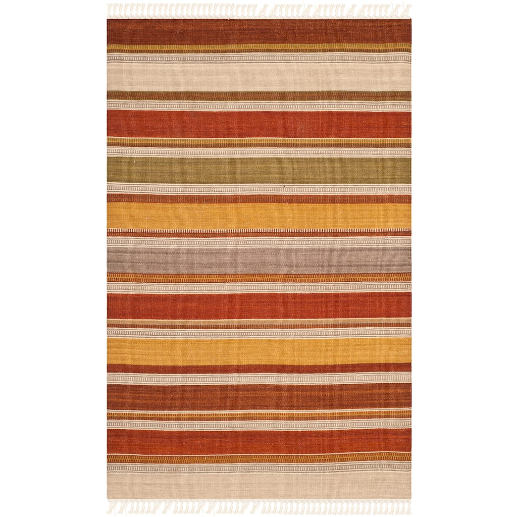 SAFAVIEH Handmade Striped Kilim Malia Stripe Wool Rug