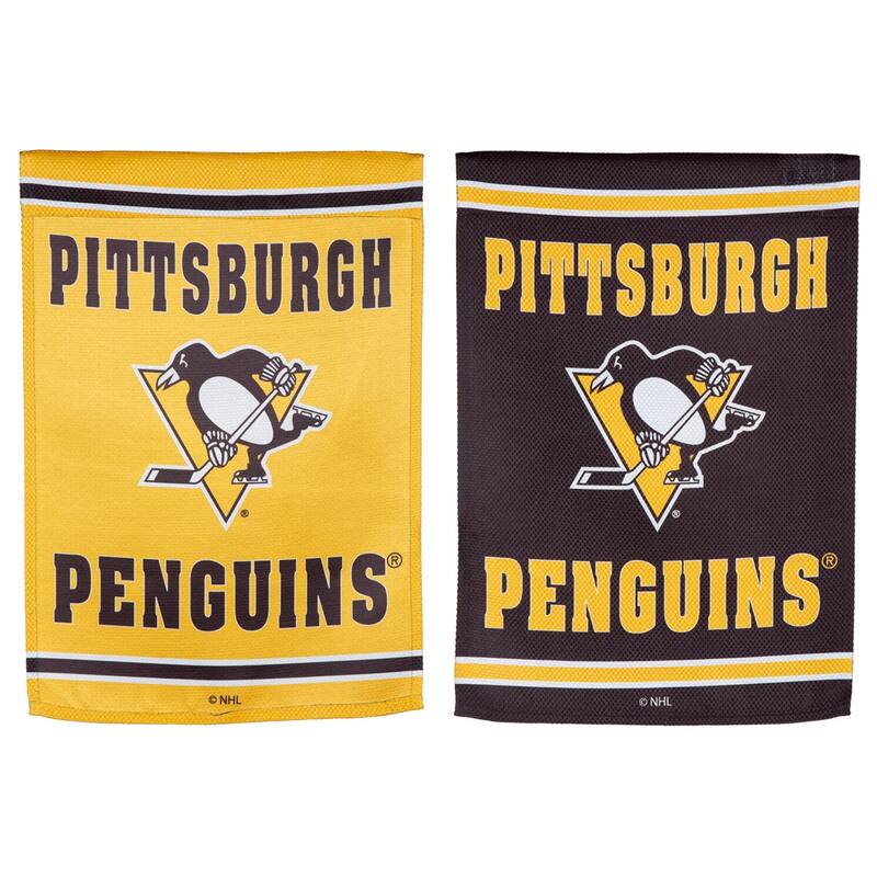 Embossed Suede Flag, Garden Size, Pittsburgh Penguins