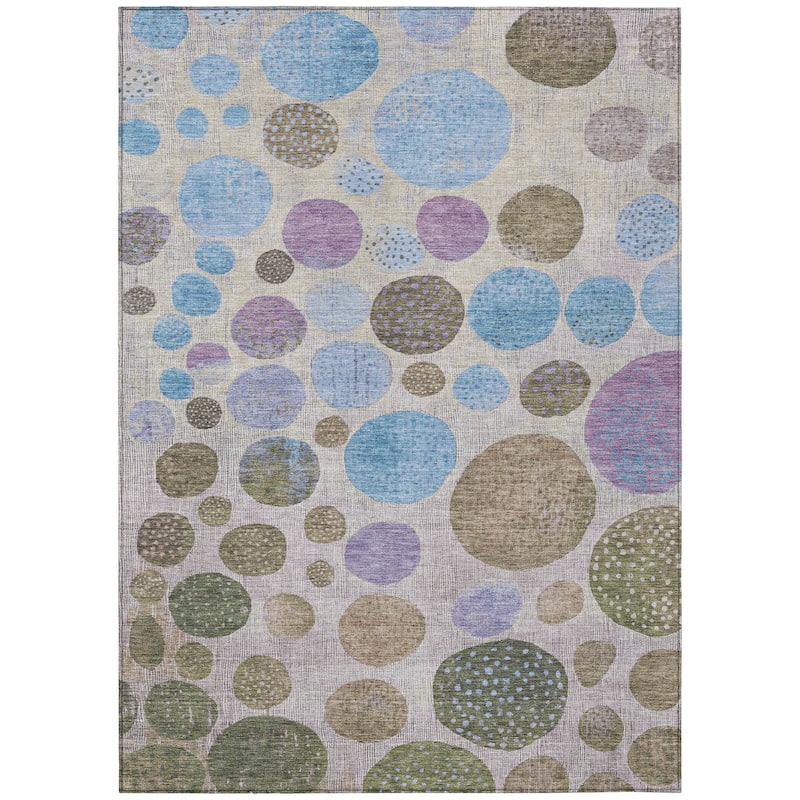 HomeRoots Geometric Transitional Rectangle Outdoor Rug