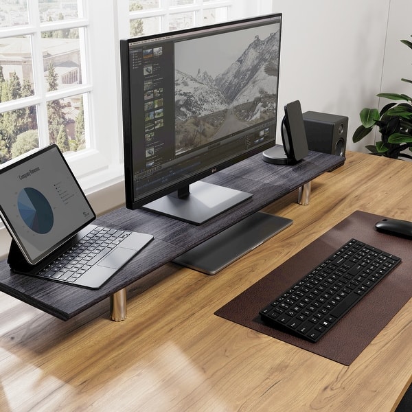 39.4 Inch Height Adjustable Monitor Riser Bed Bath & Beyond 38436716