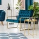 preview thumbnail 5 of 28, Adeco Gold End Table Metal Waterproof Snack Beside Table Accent Coffee Table - 16.9""(D)x 16.9""(W)x 20.5""(H)
