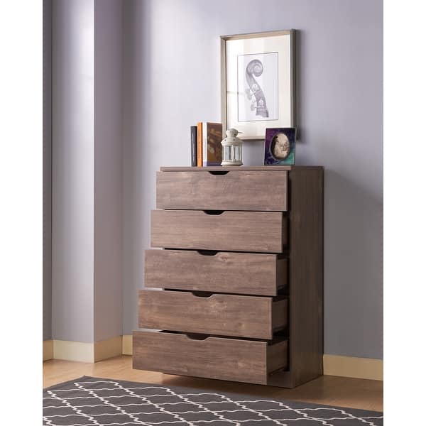 Five Drawer And Faux Wood And Metal Glides Bed Bath & Beyond