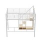 preview thumbnail 5 of 22, Twin Size Metal Loft Bed with Storage Staircase & Built-in Wardrobe (250lb Capacity)