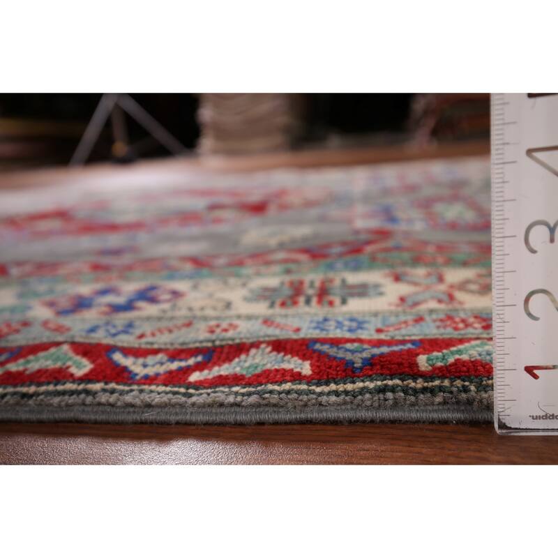 Geometric Kazak Rug Handmade Traditional Wool Carpet - 5'6" x 8'6"