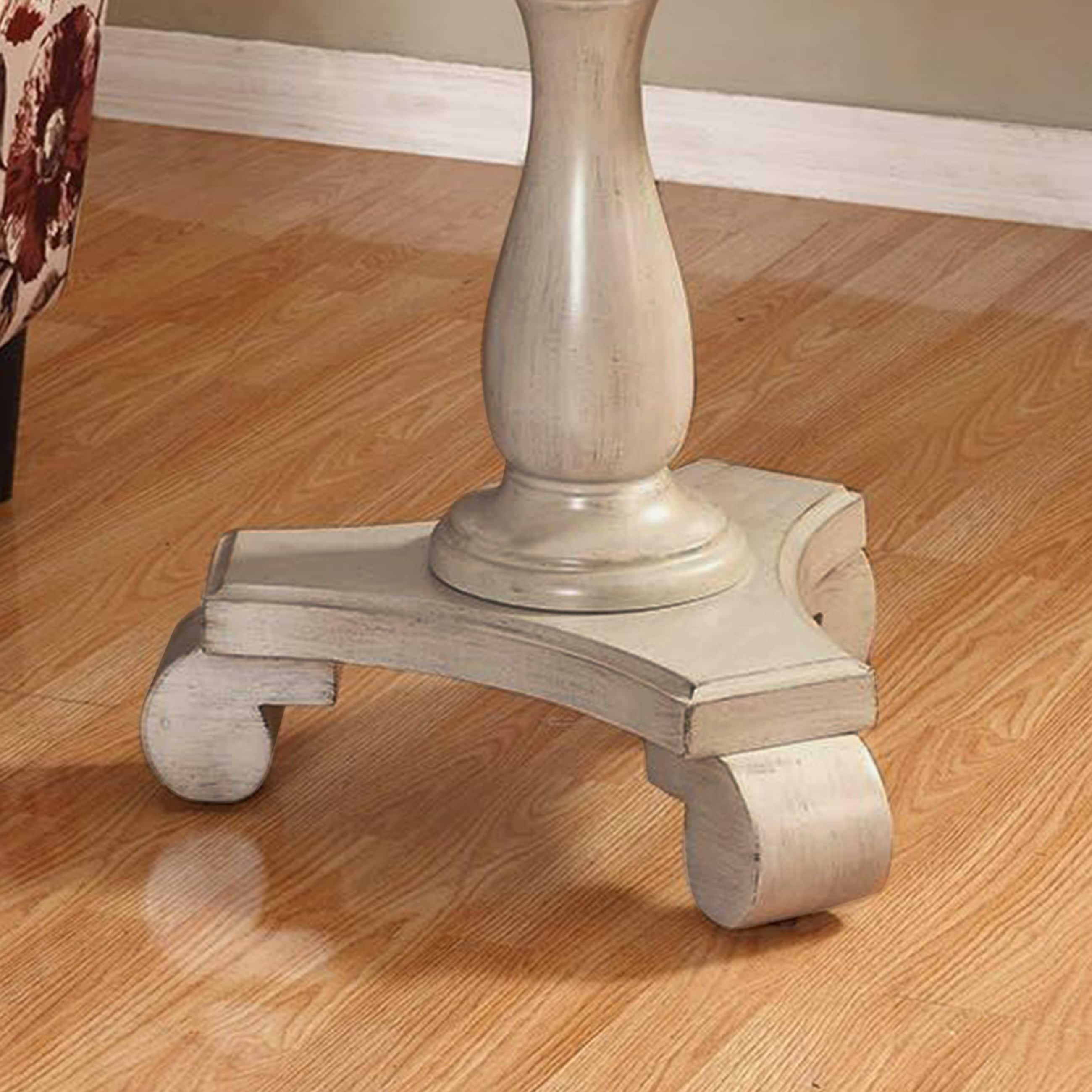 Copper grove sierra round 2024 wood pedestal side table