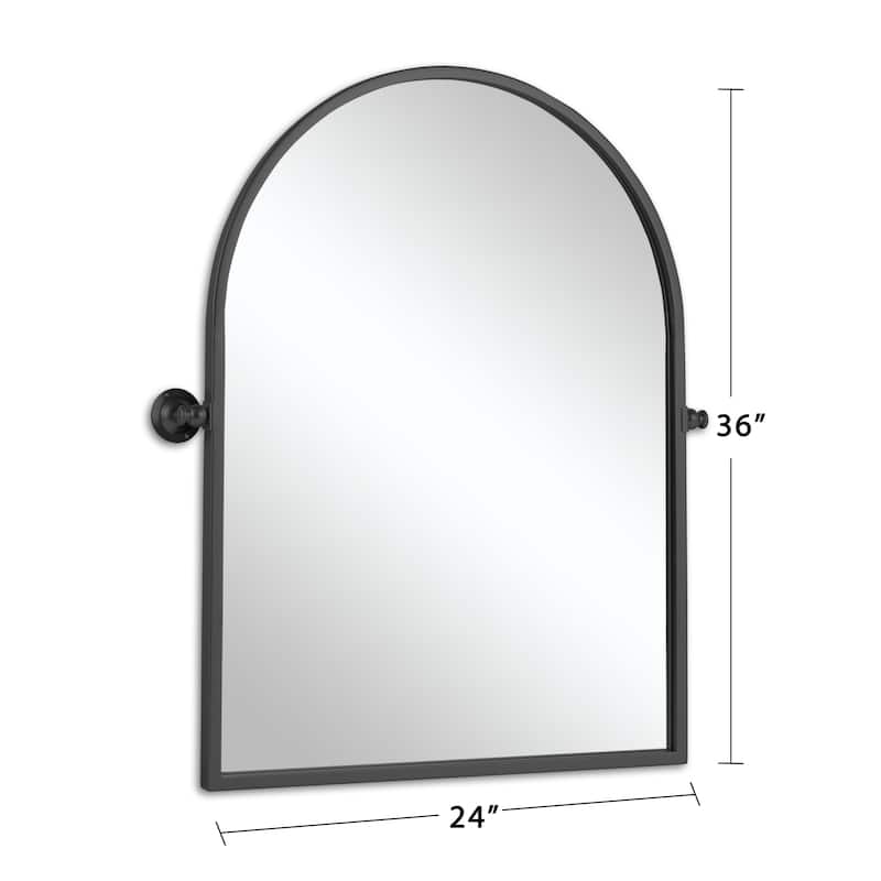 Arched Vintage Pivoting Wall Mirror 36"H×24"W