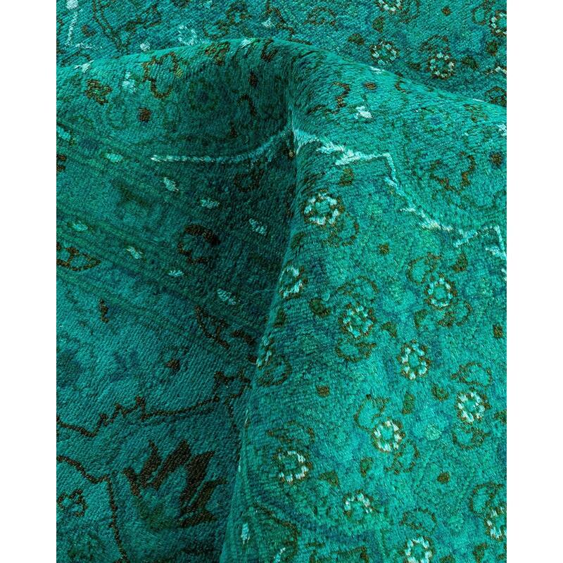 Fine Vibrance One-of-a-Kind Hand-Knotted Area Rug - Blue, 8' 2" x 10' 5" - 8' 2" x 10' 5"