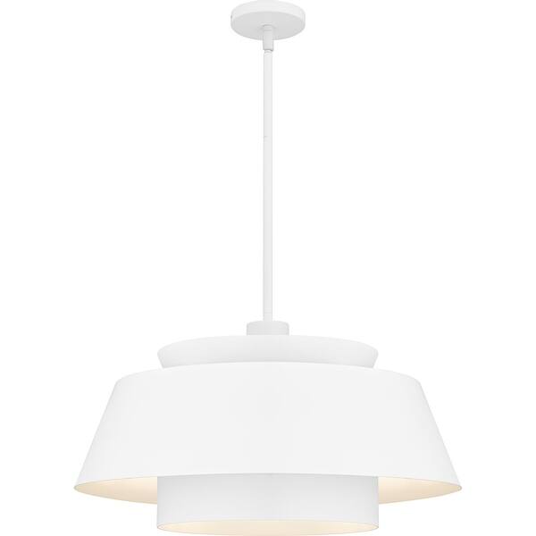 slide 2 of 9, Lumi 3-Light Matte White Pendant