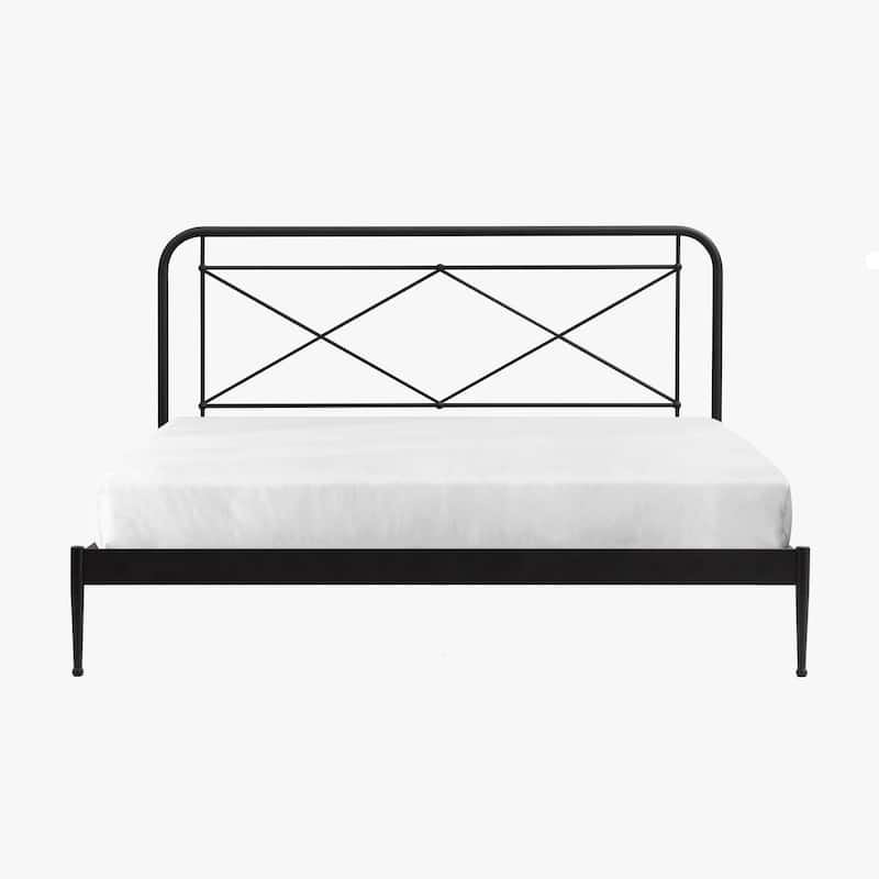 Intercon Vintage Metal Panel Bed, Black