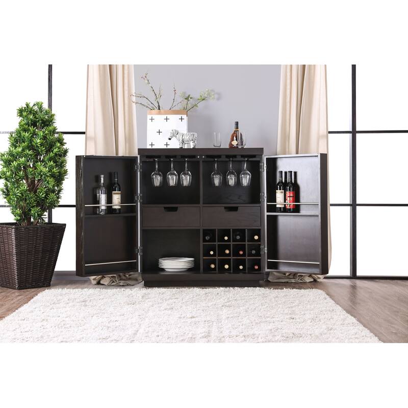 Furniture of America Hima Contemporary Espresso 38-inch 5-shelf Server