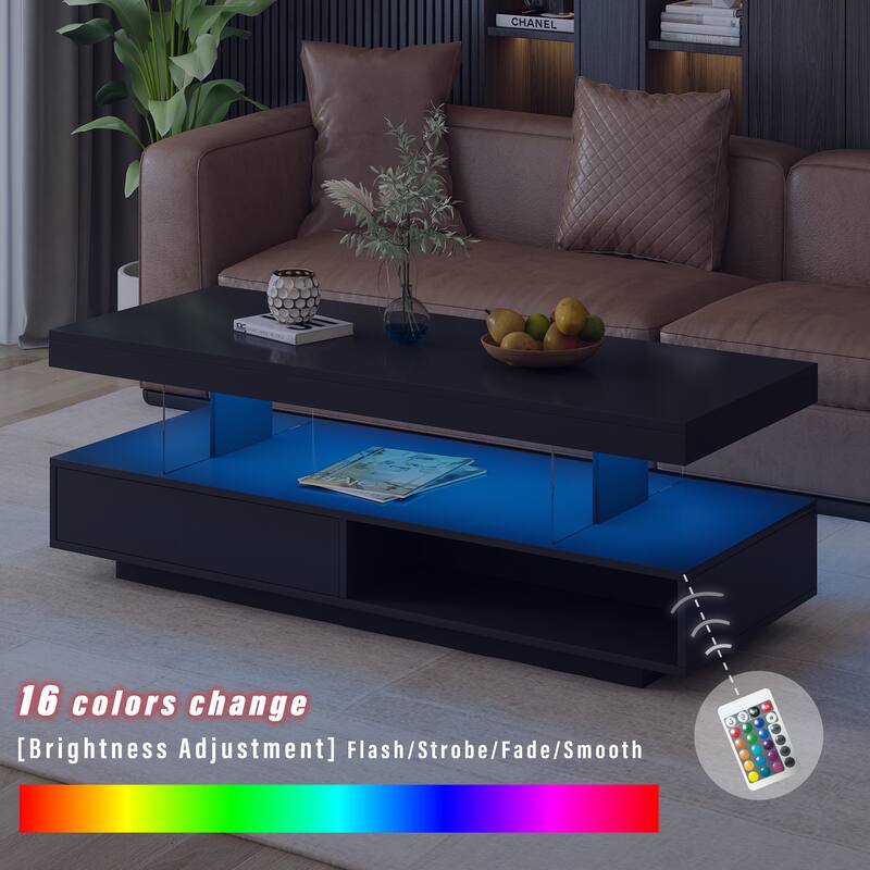 LED Coffee Table with Storage