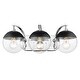 preview thumbnail 55 of 57, Carbon Loft Barton Clear Glass and Steel 3-light Bath Vanity
