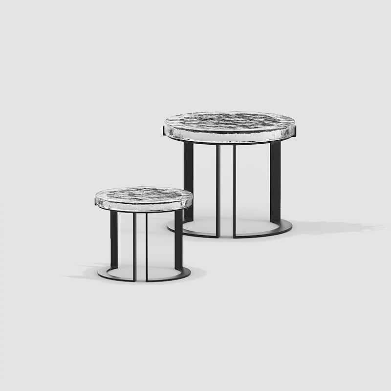 Outdoor Solar Powered LED Garden Side Table