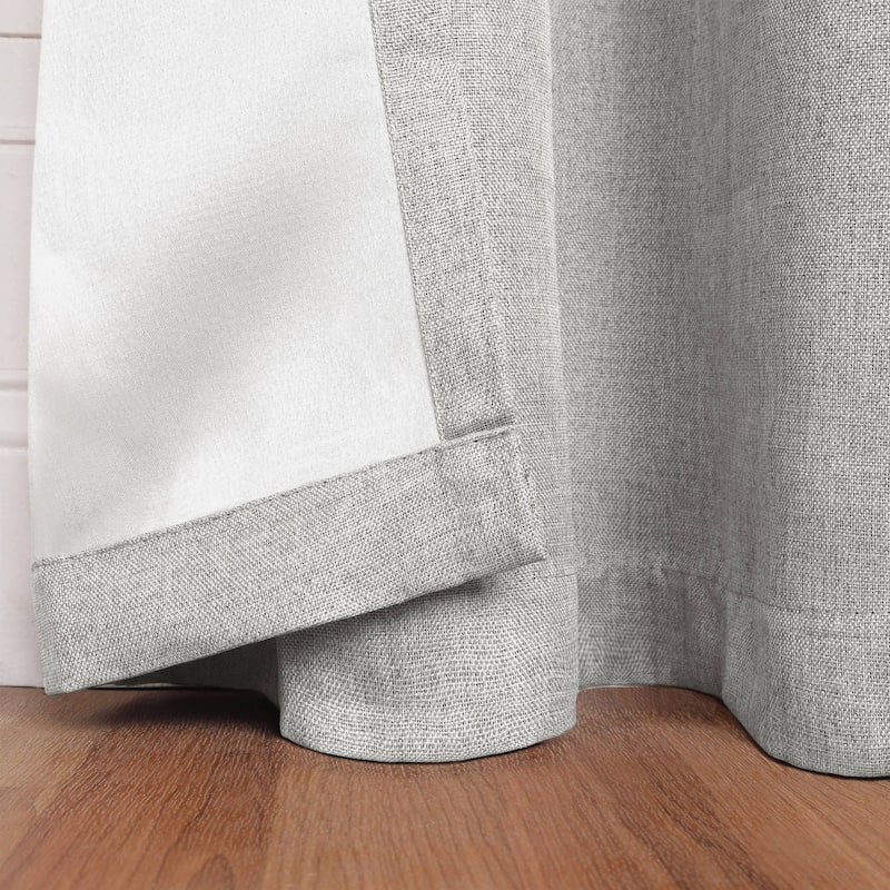 Superior Linen Washable Room Darkening Curtains, Set of 2 Panels