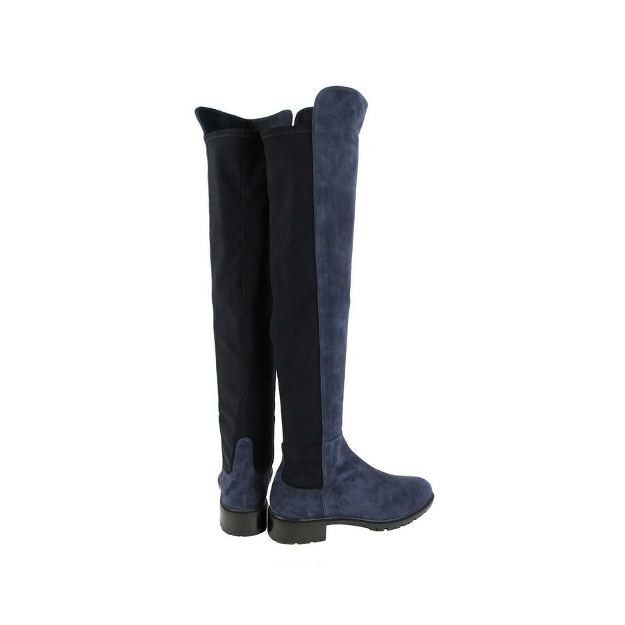 blue suede womens boots