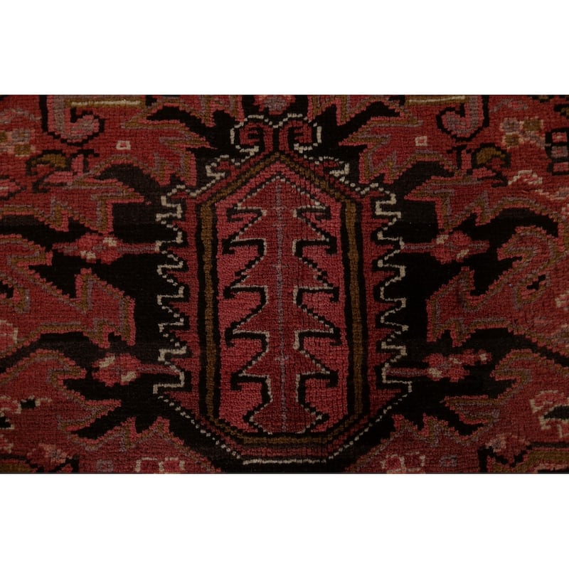 Vegetable Dye Traditional Heriz Persian Area Rug Handmade Wool Carpet - 10'2" x 13'0"