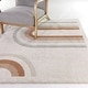 preview thumbnail 1 of 8, Ana Kids Rainbow Area Rug 5'3" x 7' - Grey