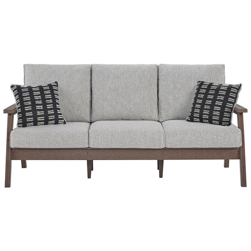 Signature Design by Ashley Emmeline Outdoor Poly All Weather Sofa with Cushion - 80"W x 34"D x 34"H