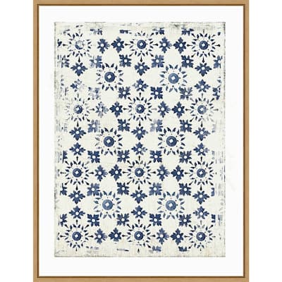 Navy Geo III by Aimee Wilson Framed Canvas Art