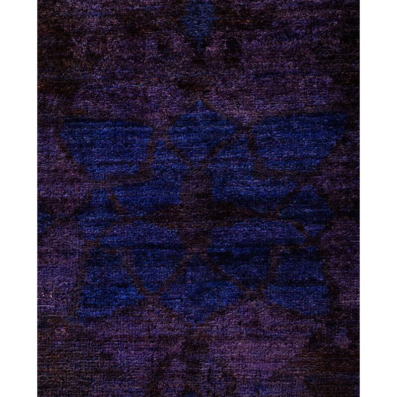 Overdyed One-of-a-Kind Hand-Knotted Area Rug - Purple - 8' 2" x 9' 10"