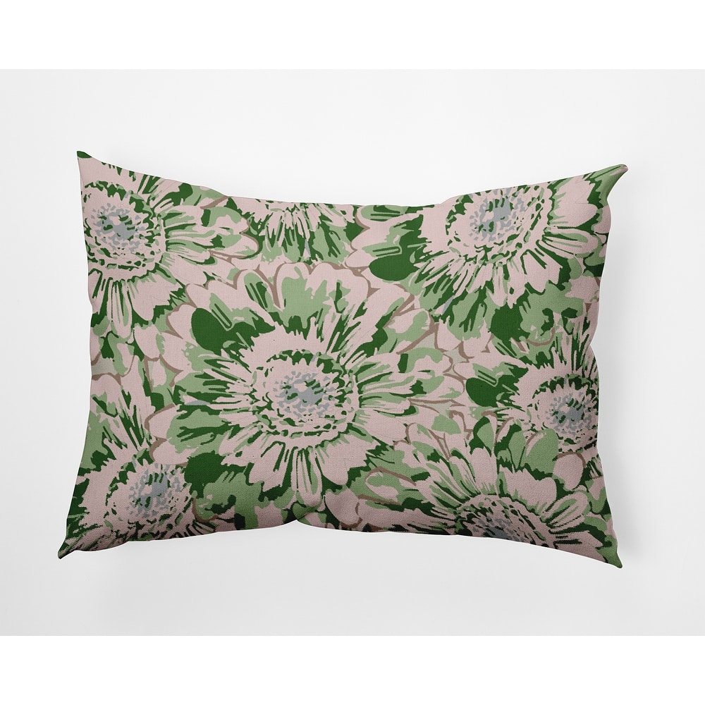 Big Flowers Decorative Throw Pillow