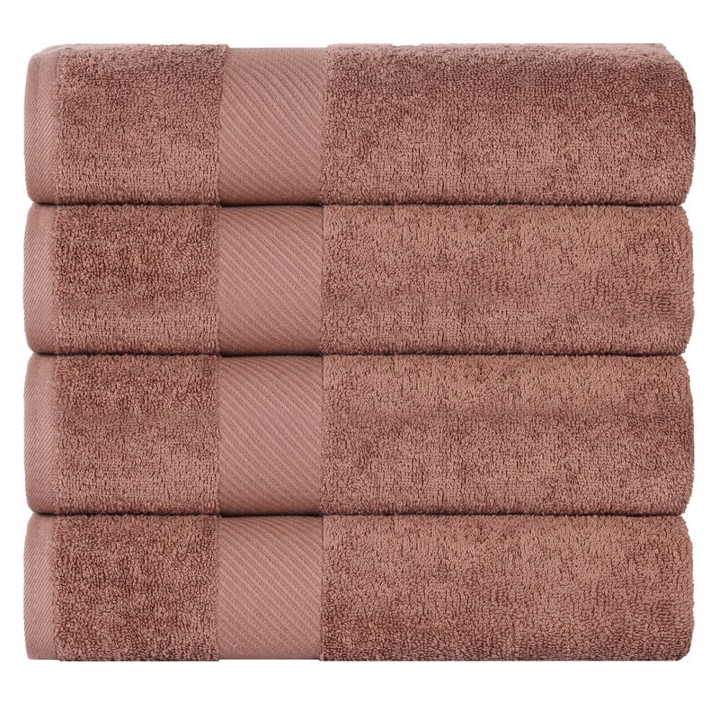 Superior Luxury Solid Highly Absorbent Egyptian Cotton Bath Towel - (Set of 4)