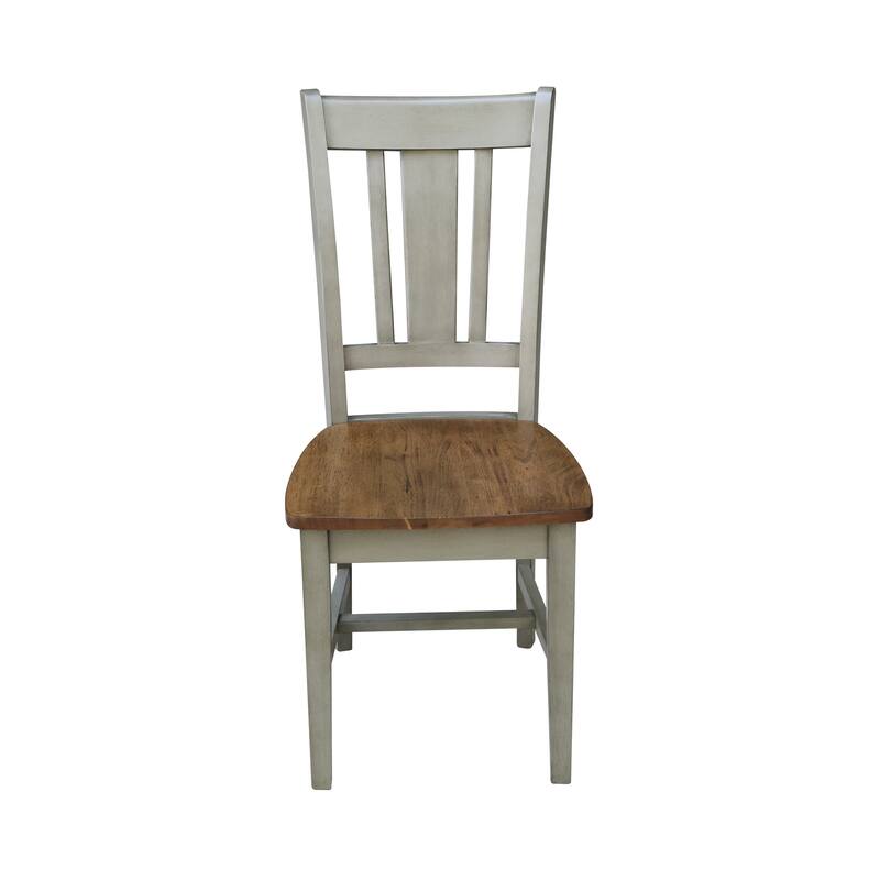 International Concepts Solid Wood San Remo Splatback Chairs - Set of 2