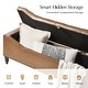preview thumbnail 25 of 38, Zona 59"W Traditional Faux Leather Tufted Upholstered Storage Bench With Soild Wood Legs and Nailhead Trim By HULALA HOME