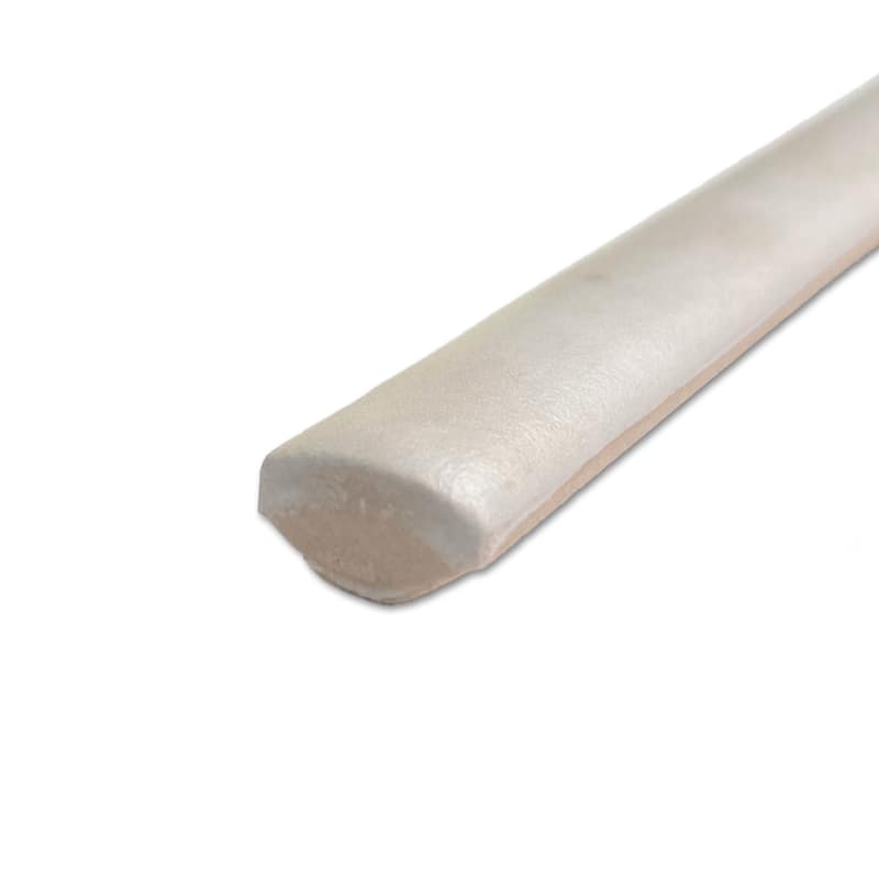 Merola Tile Coco Demi-Bullnose Matte Canvas Beige 1/2" x 7-7/8" Ceramic Wall Trim - (1 Tile)