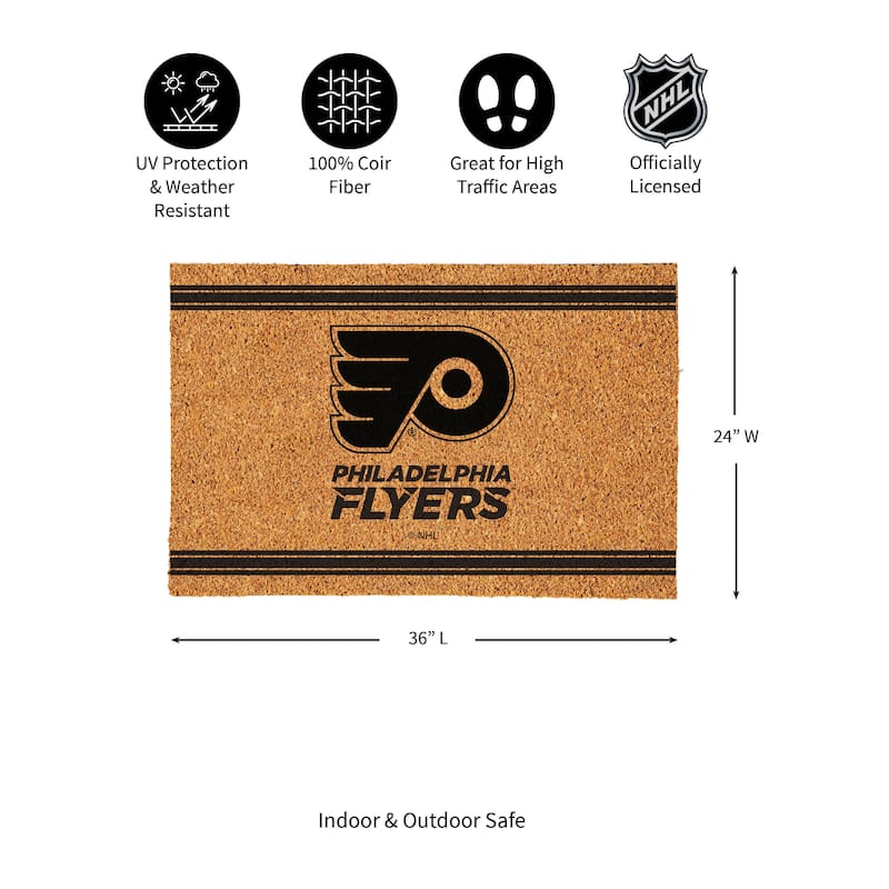 Philadelphia Flyers Monochrome Indoor/Outdoor Coir Door Mat