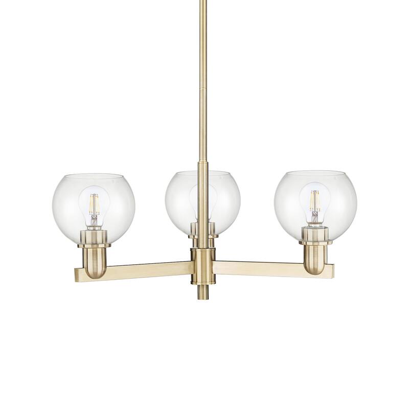 Innovations Lighting 716-3CR-10-28 Athens Chandelier Athens 3 Light - Champagne Bronze / Clear