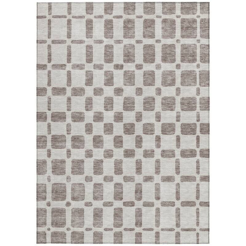 HomeRoots Geometric Transitional Rectangle Outdoor Rug