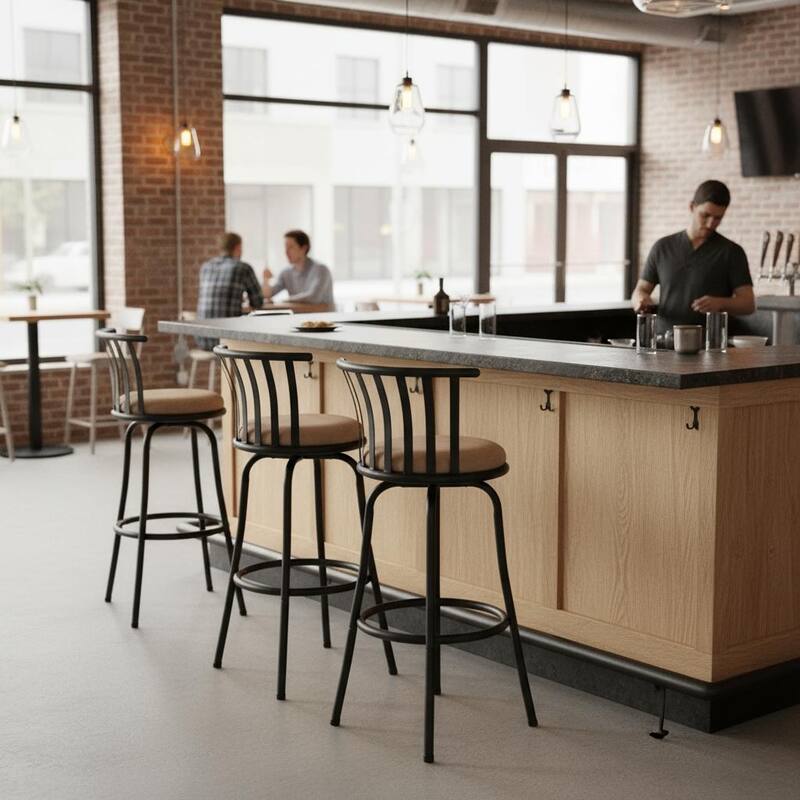 Homylin Swivel Bar Stools Set of 3 for Home Kitchen - N/A